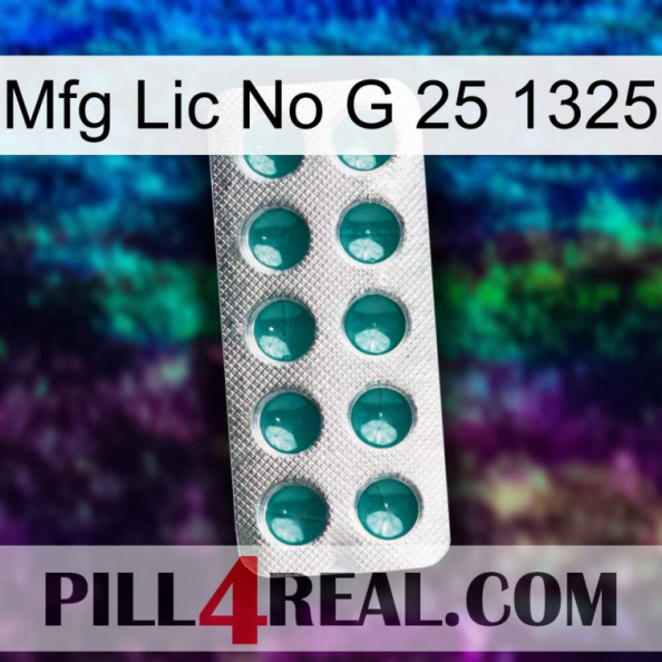 Mfg Lic No G 25 1325 dapoxetine1